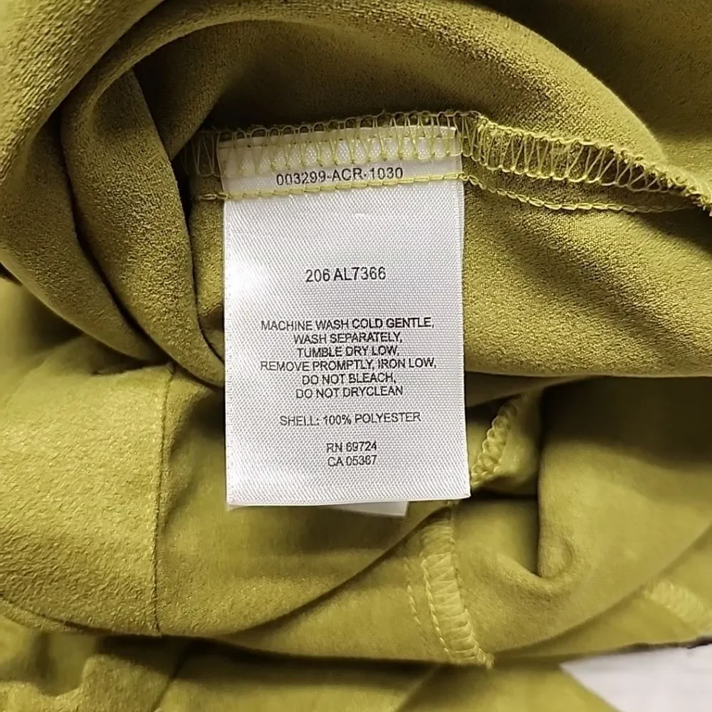 Columbia XCO Pistachio Green Faux Suede Pearl Snap Long Sleeve Shirt Women's M